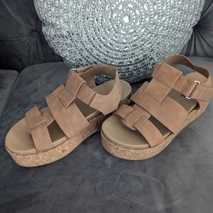 Soda Women's Brown Platform Sandals